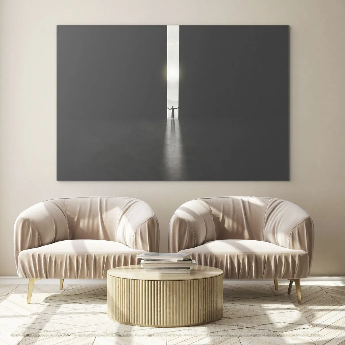 Quadro em vidro - Um passo para um futuro brilhante - 100x70 cm