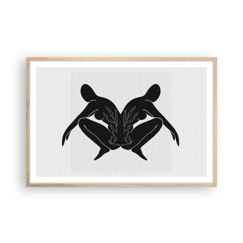 Pôster com moldura de carvalho claro - Uma alma comum - 91x61 cm