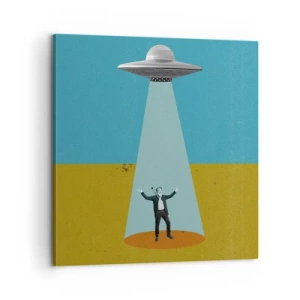 Quadro em tela - Encontro próximo - 60x60 cm