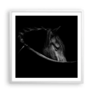 Pôster em moldura branca - Príncipe Negro - 60x60 cm