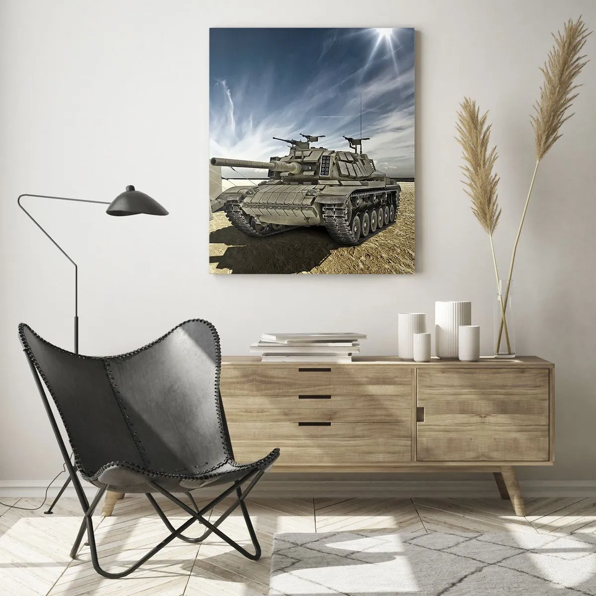 Quadro em vidro - Sonho militar - 50x70 cm
