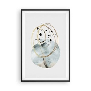 Pôster com moldura preta - No abraço ao espaço - 61x91 cm