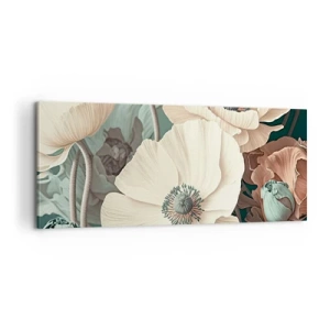 Quadro em tela - O sussurro das papoulas - 100x40 cm