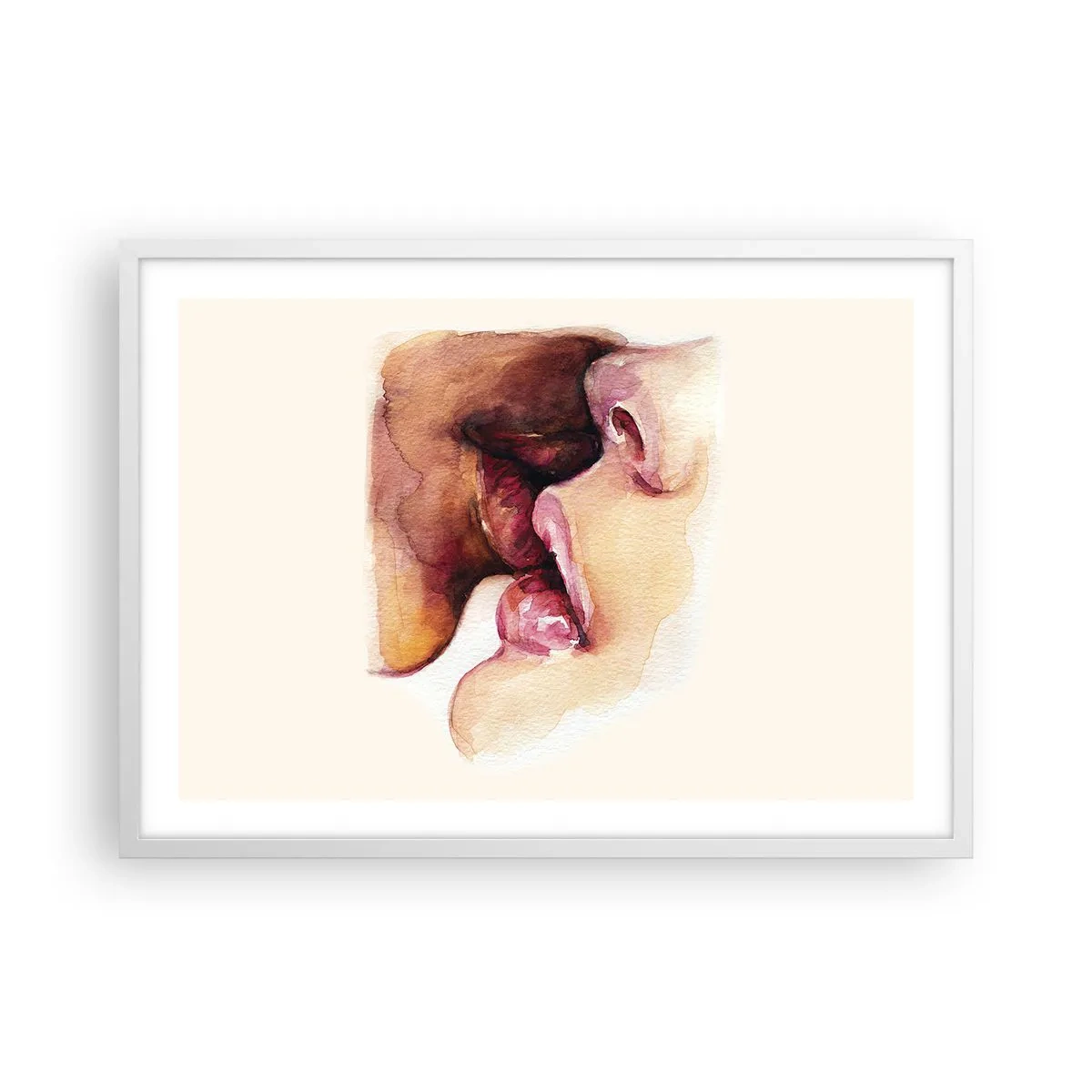 Pôster em moldura branca - Como a noite e o dia, a terra e o céu - 70x50 cm