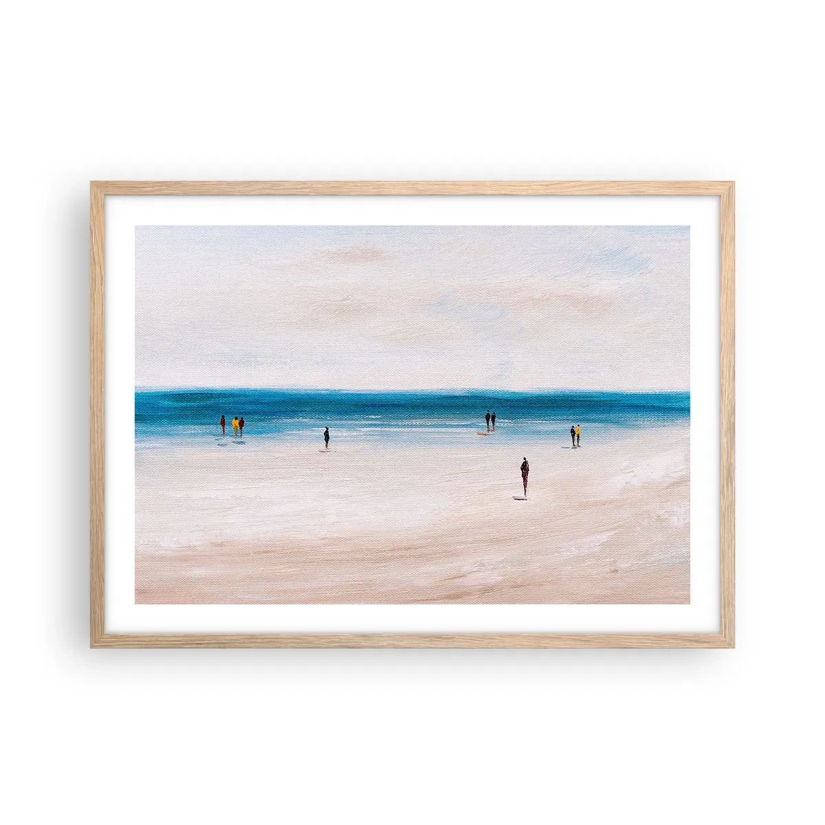 Pôster com moldura de carvalho claro - Uma necessidade natural - 70x50 cm