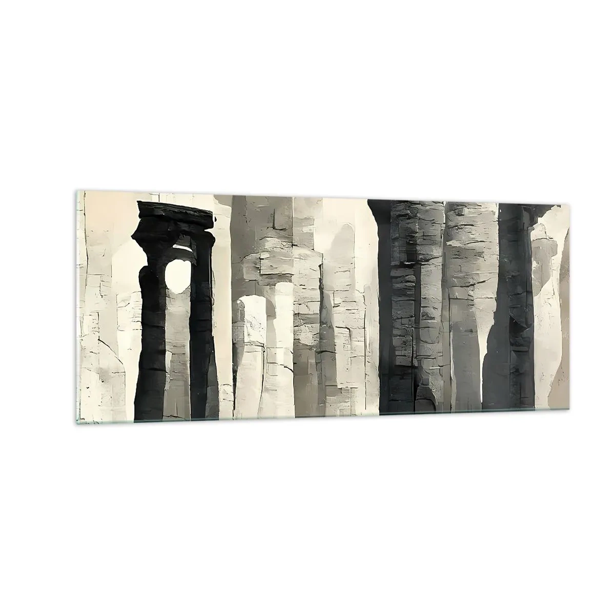 Quadro em vidro - A majestade da antiguidade - 100x40 cm