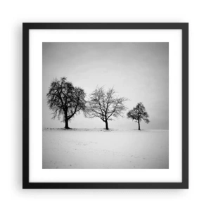 Pôster com moldura preta - Com que sonham elas? - 40x40 cm