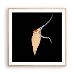Pôster com moldura de carvalho claro - Elegância e estilo - 60x60 cm