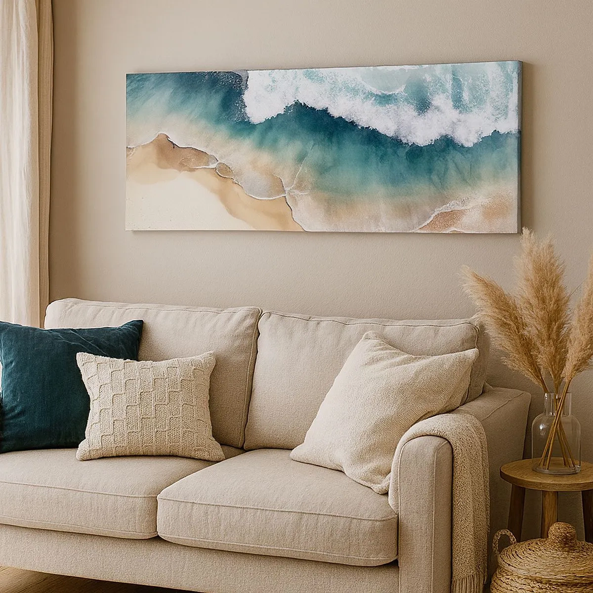 Quadro em tela - O eterno encontro - 100x40 cm