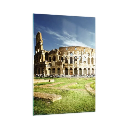 Quadro em vidro - Ainda pode-se ouvir o barulho das armas - 80x120 cm