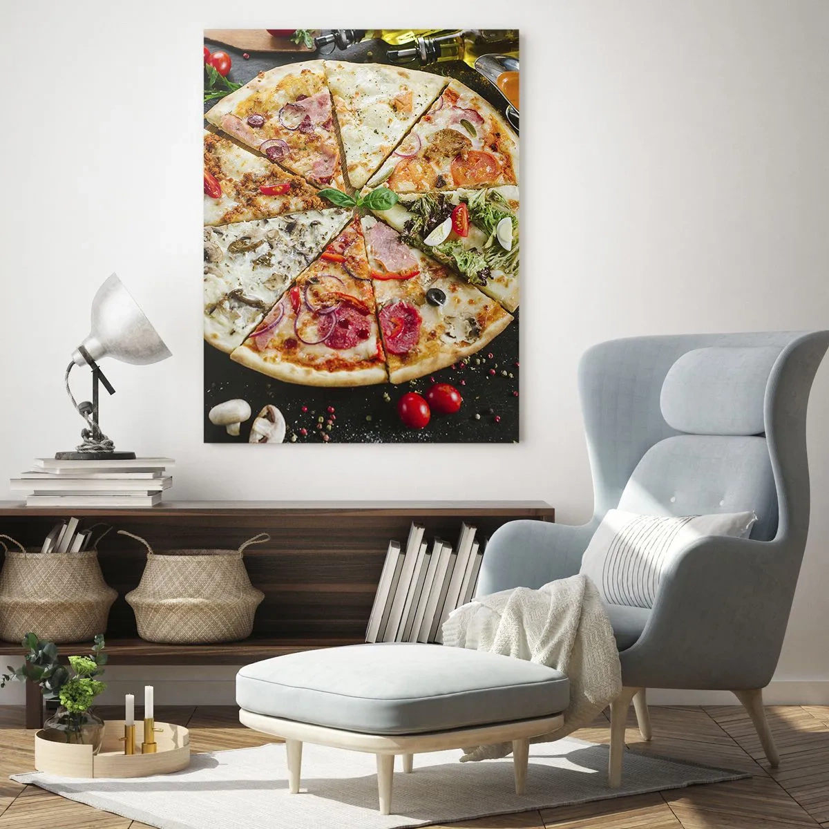 Quadro em vidro - Gama de sabores - 50x70 cm