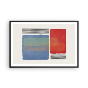 Pôster com moldura preta - A alma da geometria - 91x61 cm