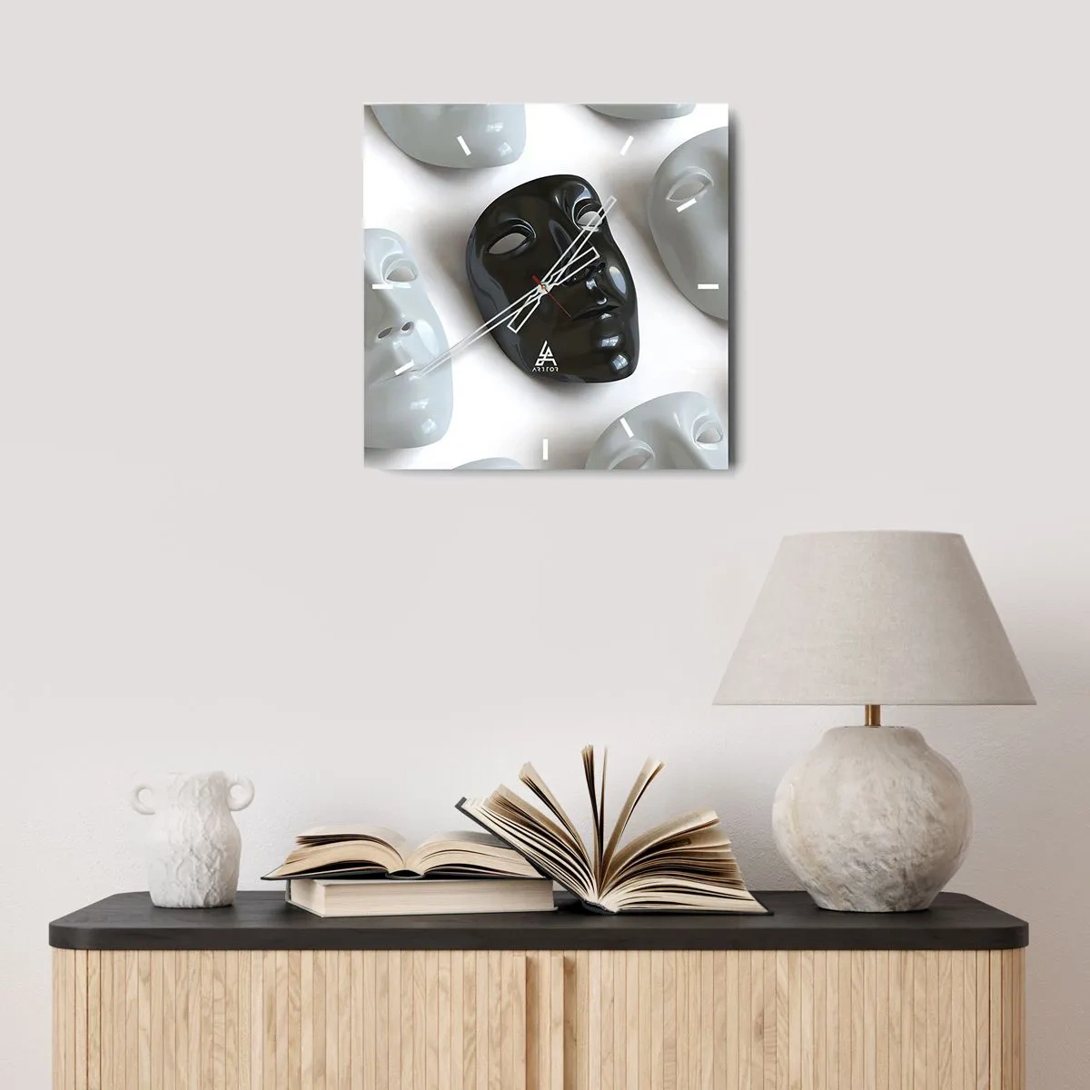 Relógio de parede - Relógio em vidro - Como se destacar? - 40x40 cm