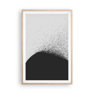 Pôster com moldura de carvalho claro - Movimento das moléculas - 61x91 cm