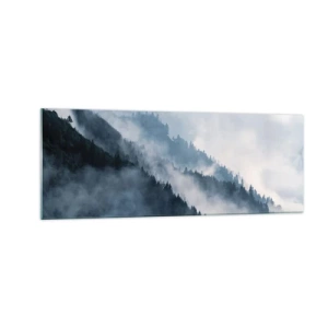 Quadro em vidro - Misticismo das montanhas - 140x50 cm