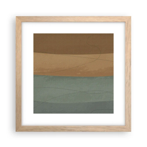 Pôster com moldura de carvalho claro - Composição horizontal - 30x30 cm