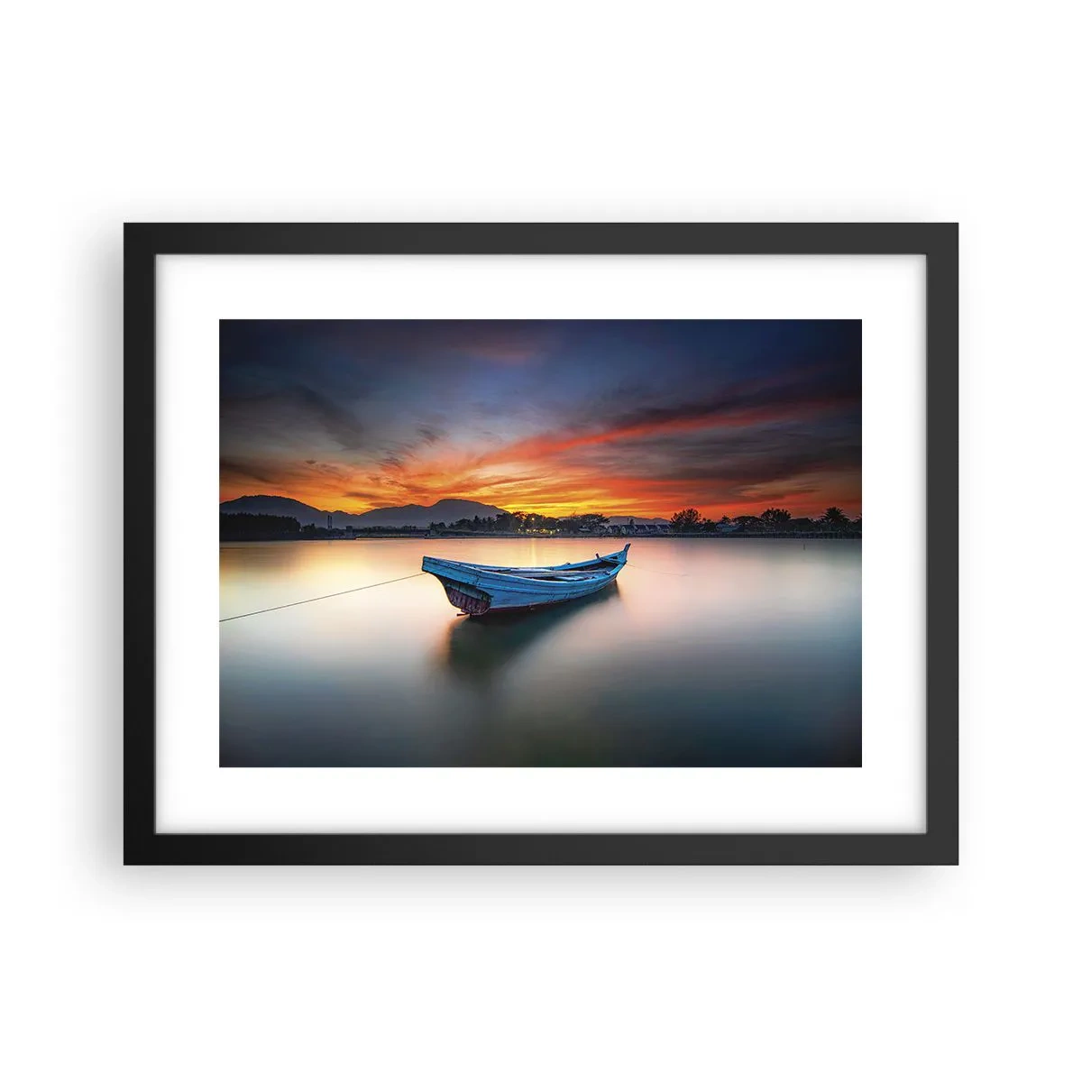 Pôster com moldura preta - Uma boa noite se aproxima - 40x30 cm