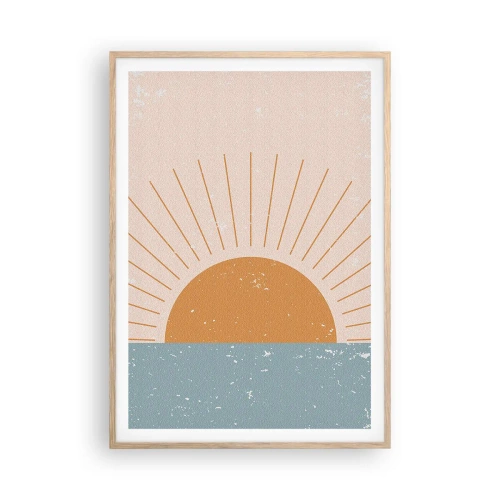 Pôster com moldura de carvalho claro - Um milagre diário - 70x100 cm