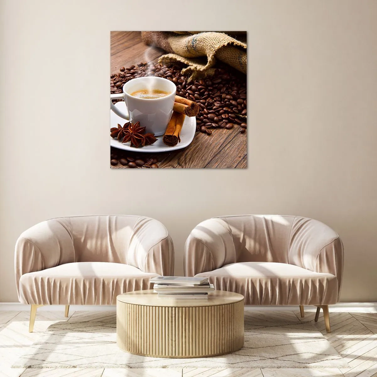 Quadro em vidro - Sabor e aroma picantes - 40x40 cm