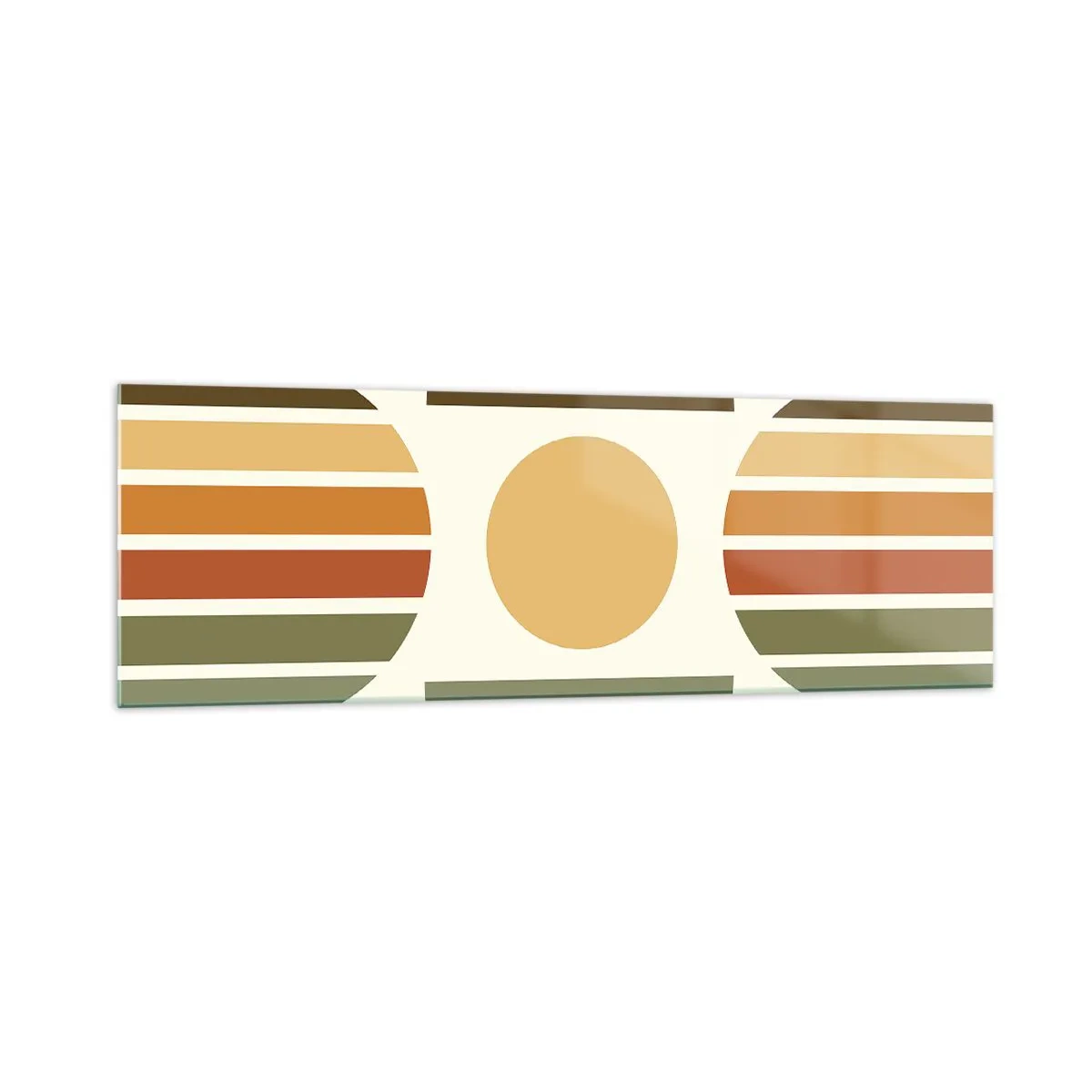 Quadro em vidro - Em tons terrosos - 160x50 cm