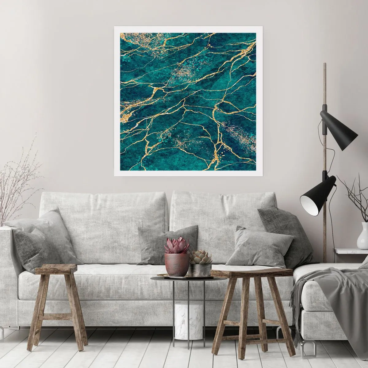 Pôster - Veia dourada - 60x60 cm