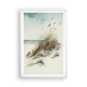 Pôster em moldura branca - Coberto de areia - 61x91 cm