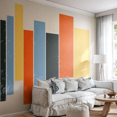 Papel de Parede Premium Canvas - Notação musical - Minimalismo, Retângulos, Formas - 250x175 cm