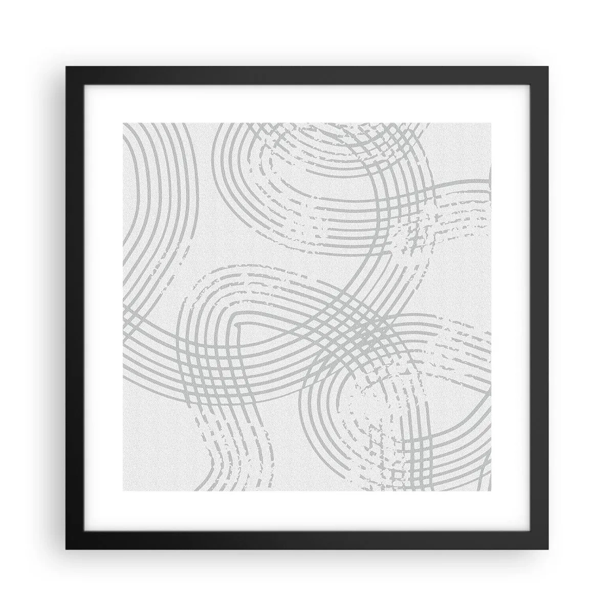 Pôster com moldura preta - Não existe caminho reto - 40x40 cm