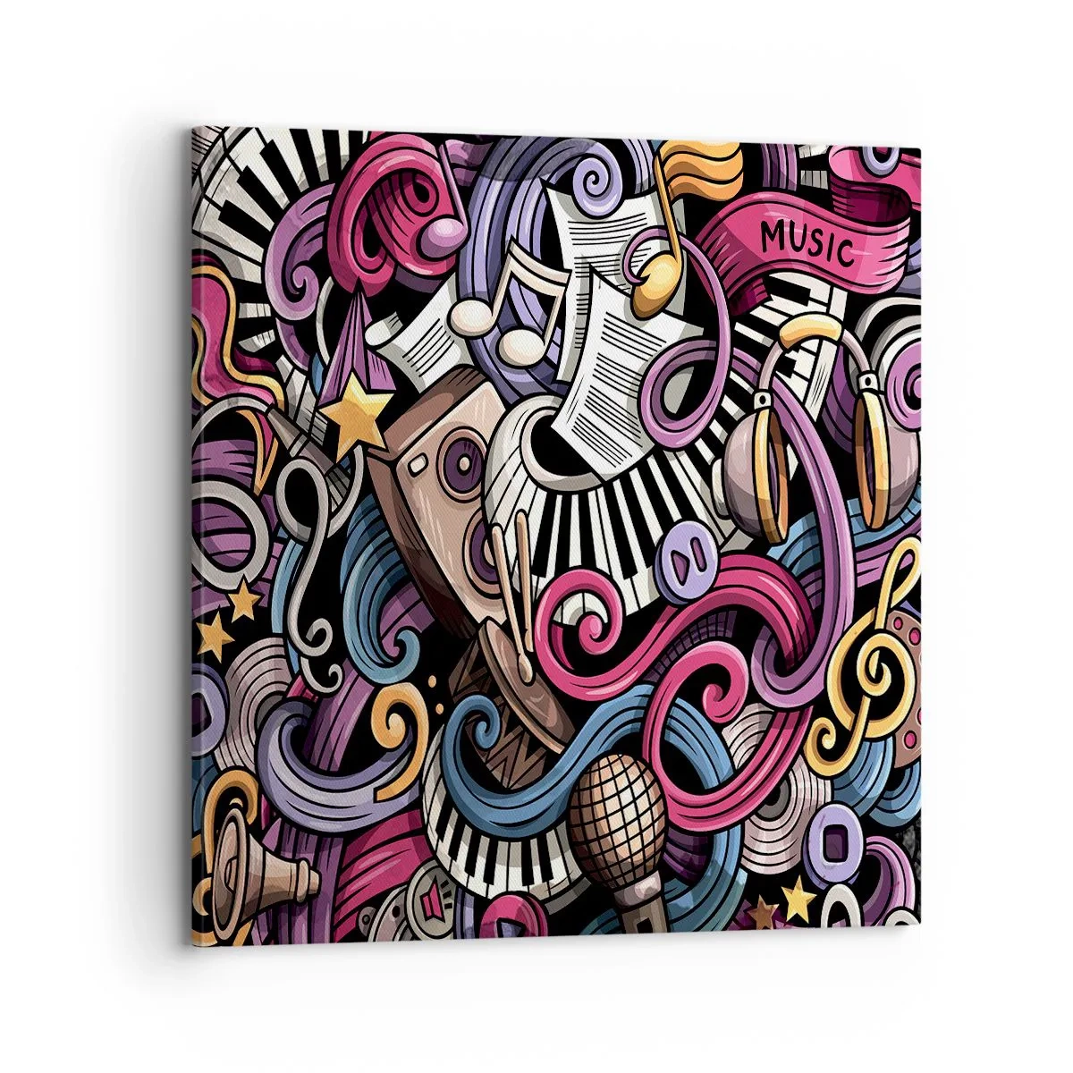 Quadro em tela - Melodia complicada - 70x70 cm