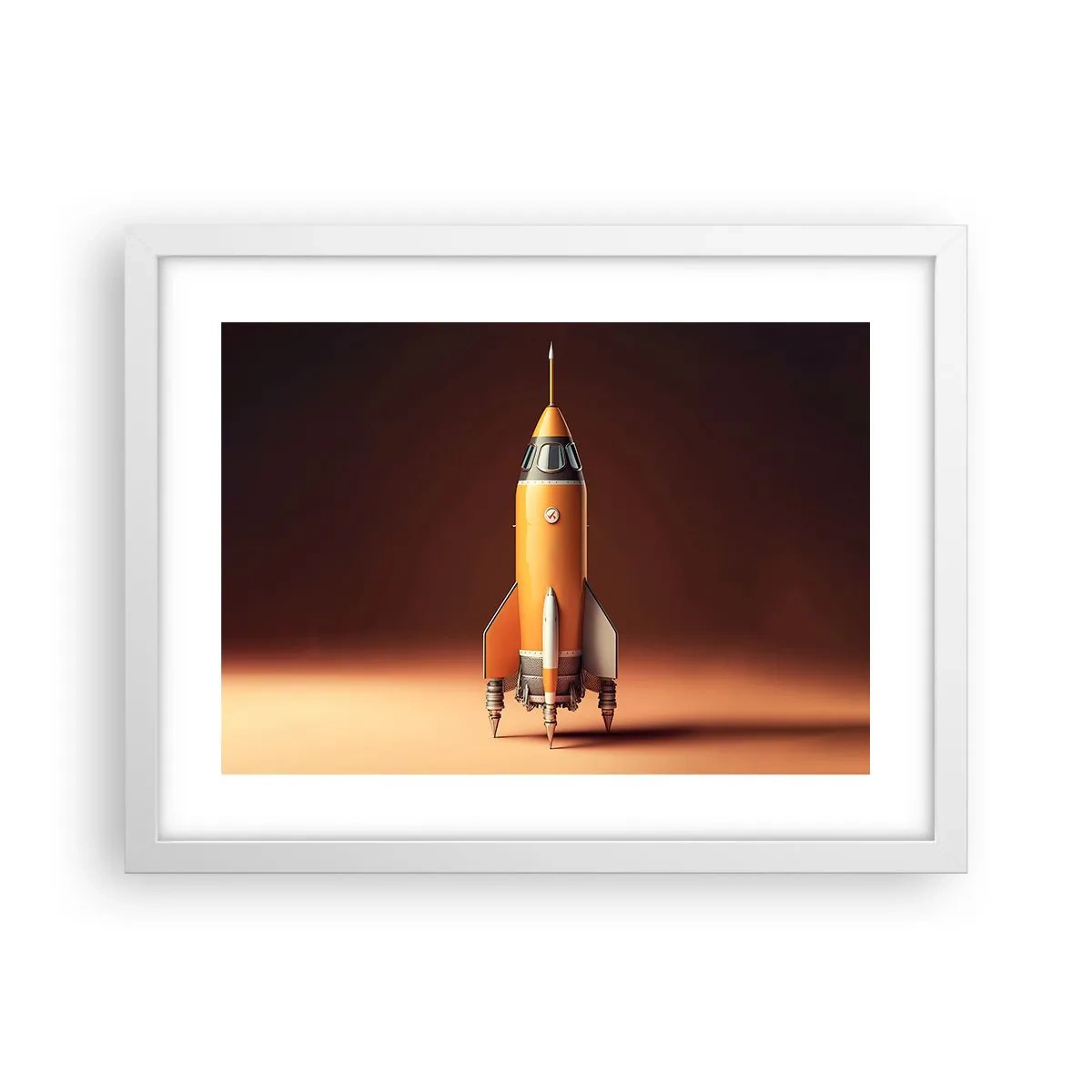 Pôster em moldura branca - Tudo começa com um sonho - 40x30 cm