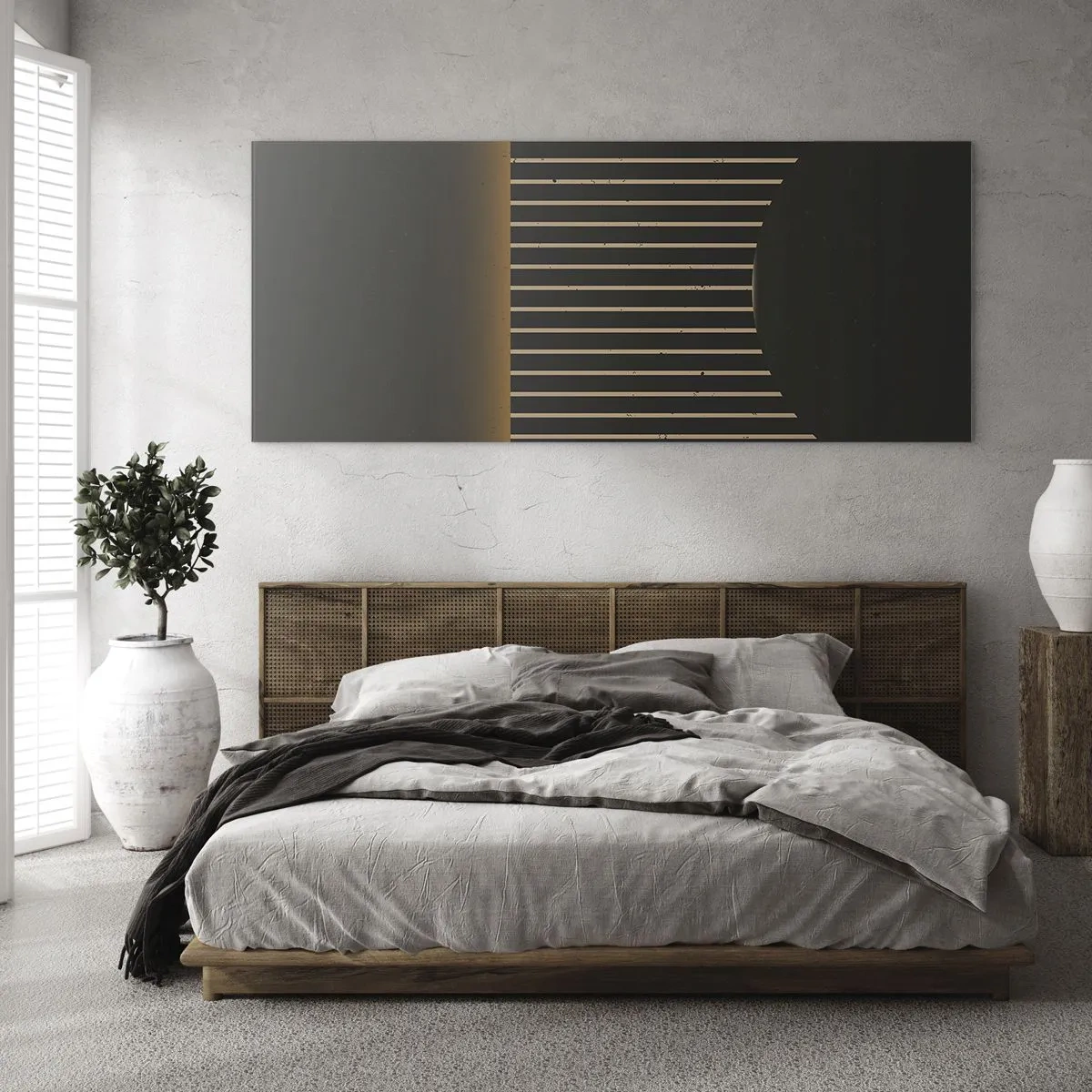 Quadro em vidro - Explorar a escuridão - 120x50 cm