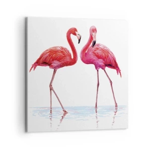 Quadro em tela - Rosa randez-vous - 60x60 cm