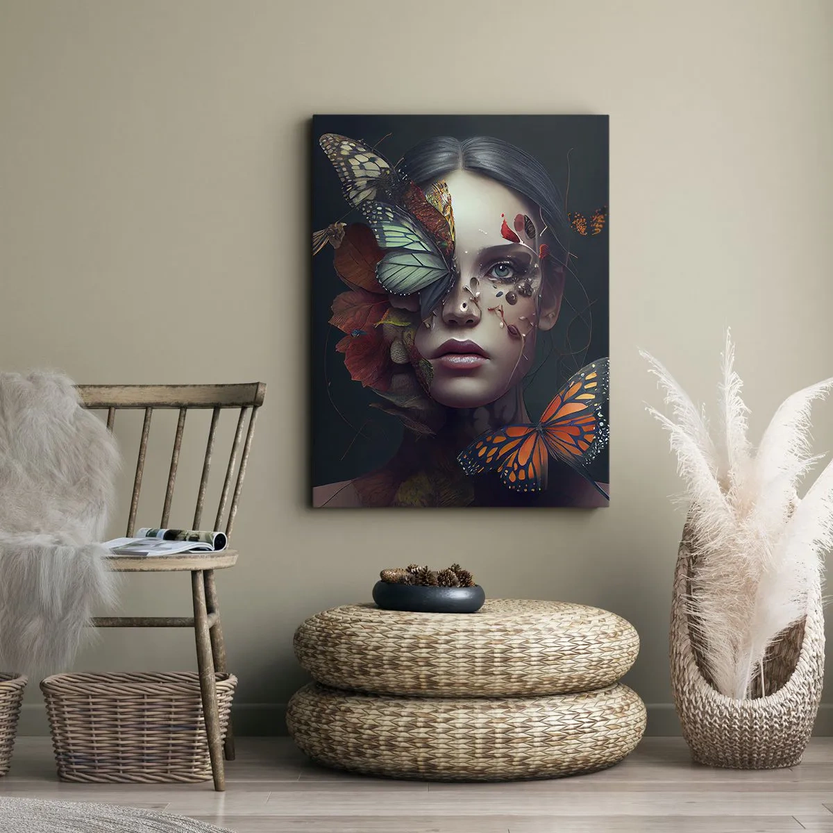 Quadro em tela - Uma metamorfose maravilhosa - 65x120 cm