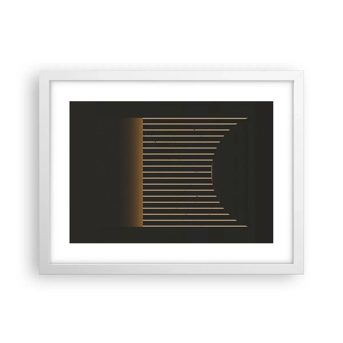 Pôster em moldura branca - Explorar a escuridão - 40x30 cm