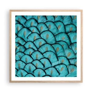 Pôster com moldura de carvalho claro - A grande gala de penas - 60x60 cm