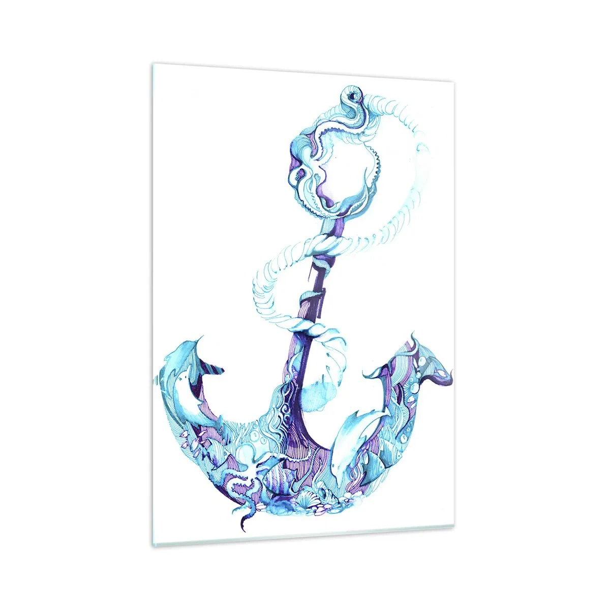 Quadro em vidro - Guardião dos segredos do mar - 50x70 cm