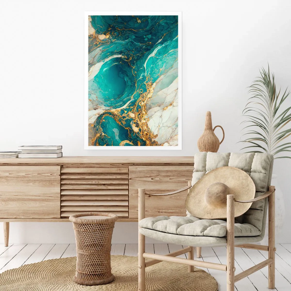 Pôster - Composição com veios d'ouro - 61x91 cm