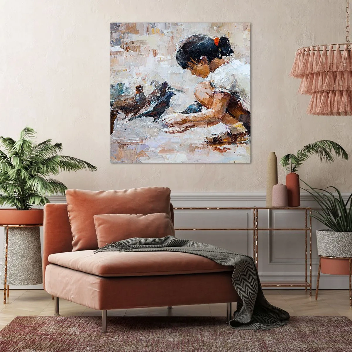 Quadro em tela - Pequenos e queridos - 40x40 cm