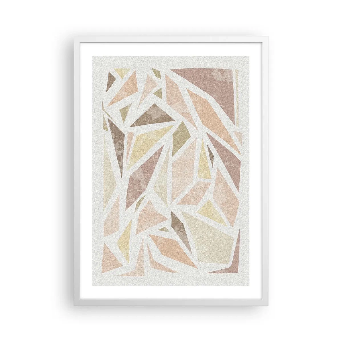 Pôster em moldura branca - Composição de vitral - 50x70 cm