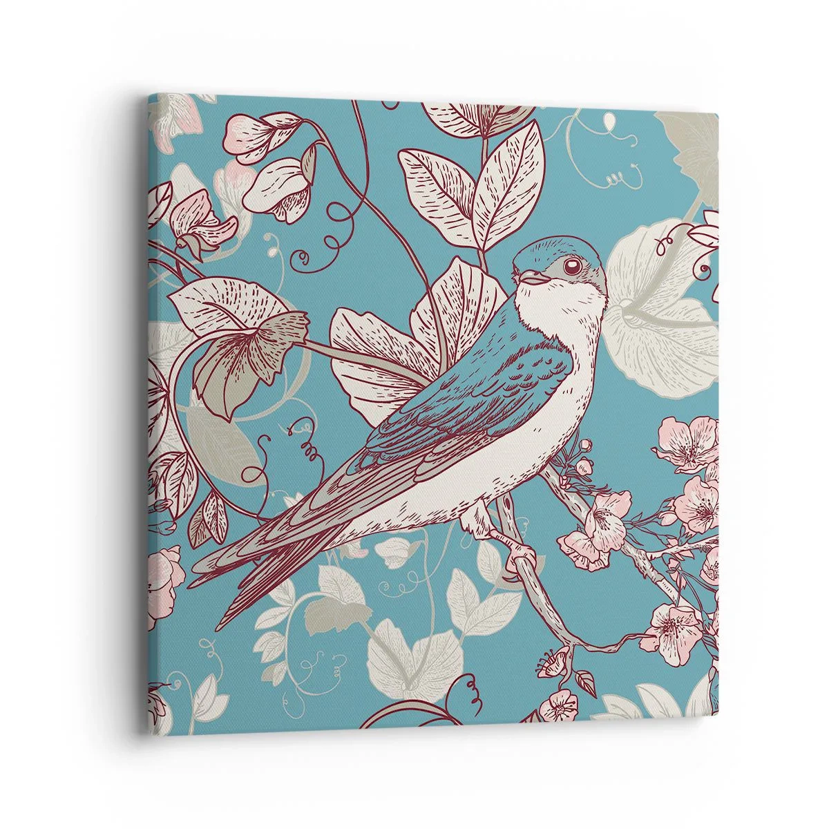 Quadro em tela - Cantos no choupo-branco - 40x40 cm