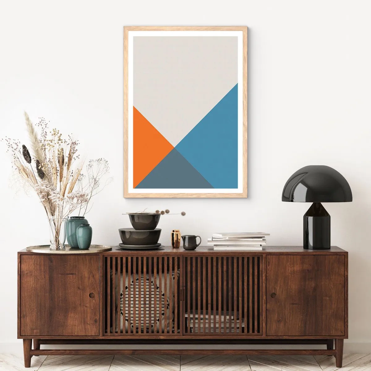 Pôster com moldura de carvalho claro - Em termos de... - 70x100 cm