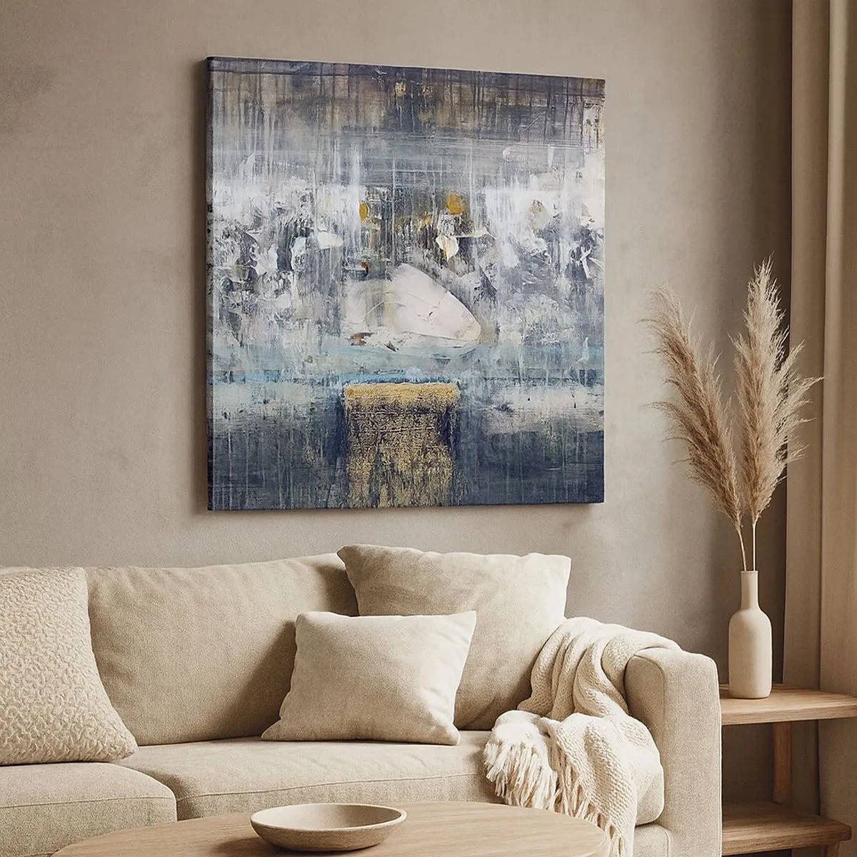 Quadro em tela - Pelo gelo ou pelo torrão de terra - 30x30 cm