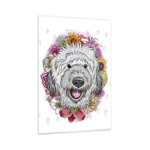 Quadro em vidro - Alegria de cachorrinho - 80x120 cm