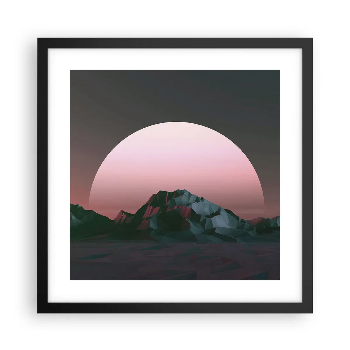 Pôster com moldura preta - Numa galáxia vizinha - 40x40 cm