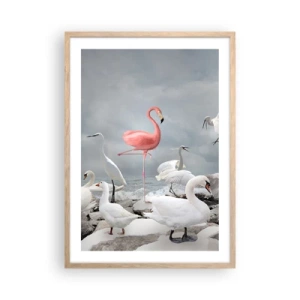 Pôster com moldura de carvalho claro - Como vim parar aqui? - 50x70 cm