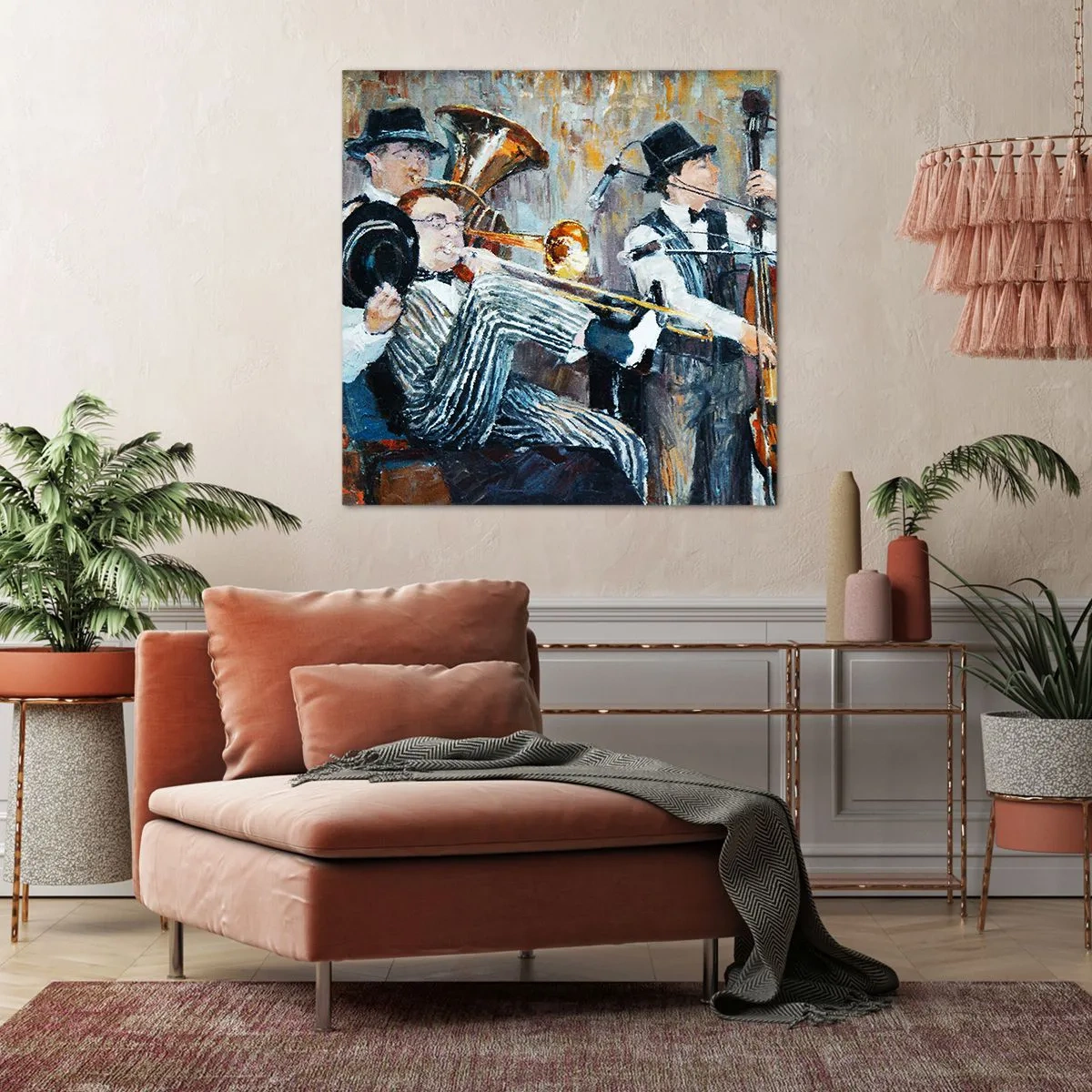 Quadro em tela - Todo aquele jazz - 30x30 cm