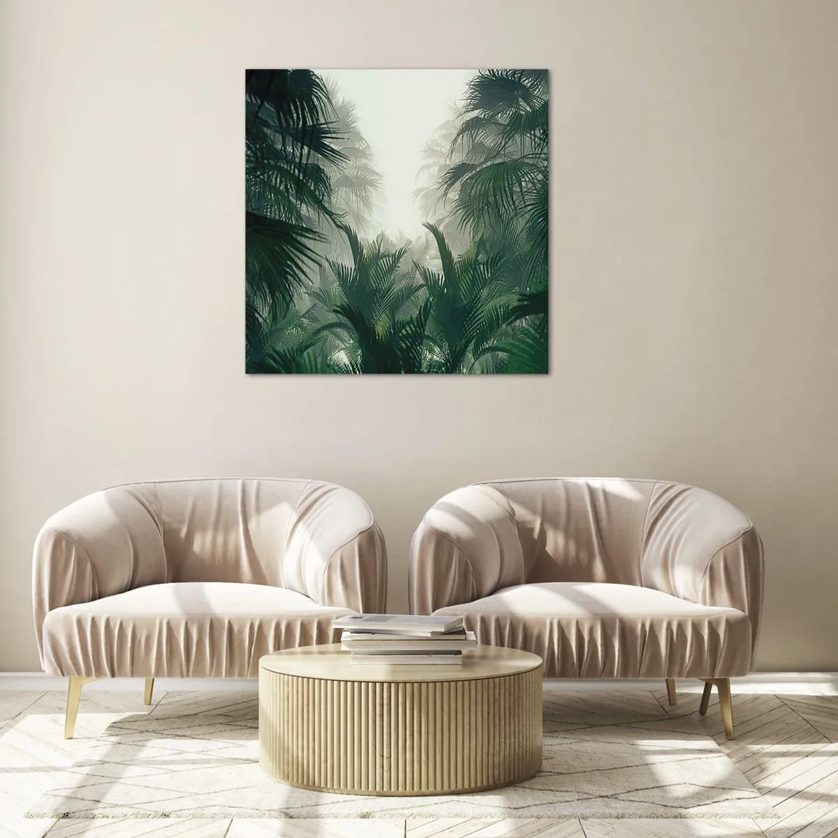 Quadro em vidro - Mistério tropical - 30x30 cm