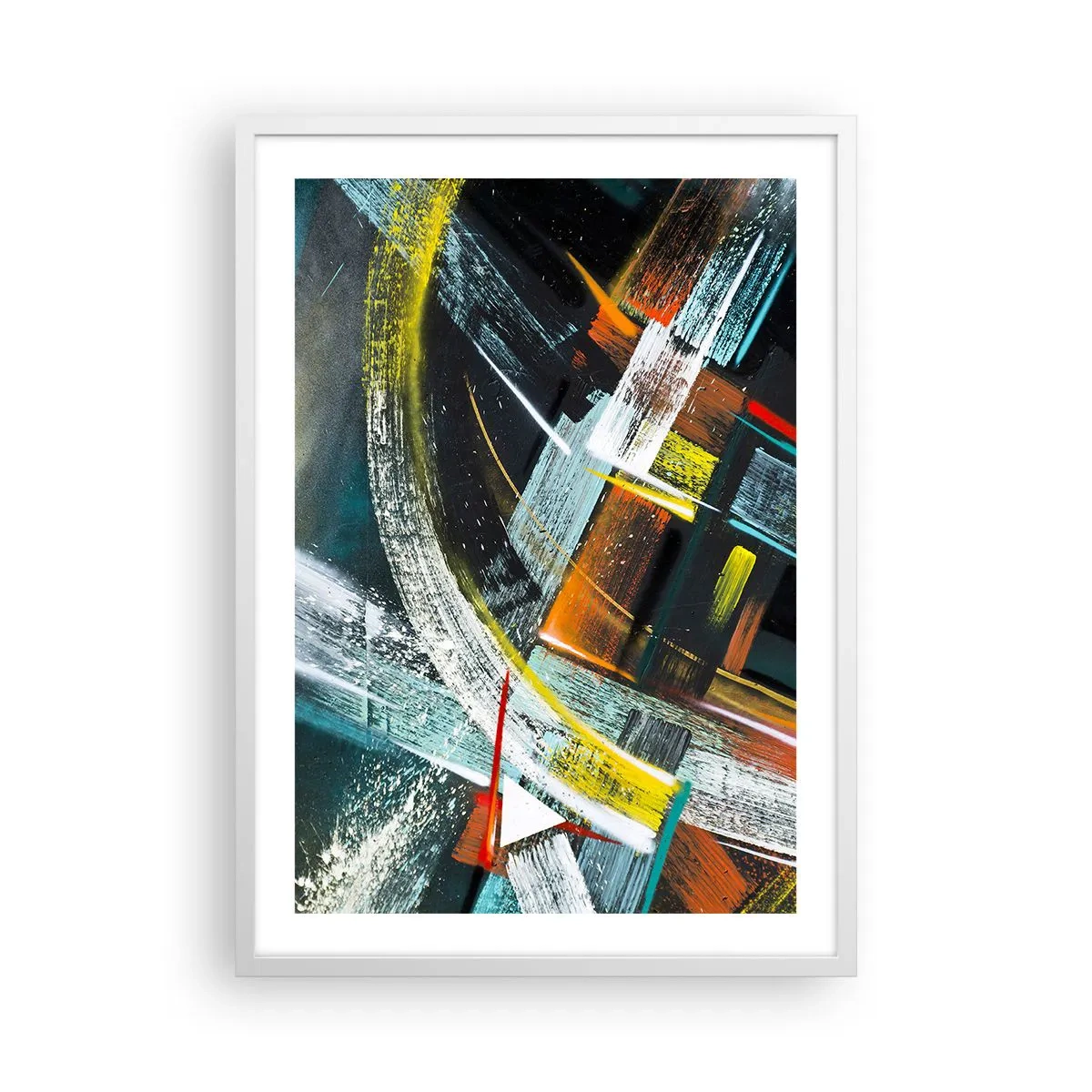 Pôster em moldura branca - Energia de movimento - 50x70 cm