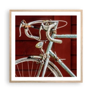 Pôster com moldura de carvalho claro - Feito para vencer - 60x60 cm