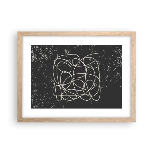 Pôster com moldura de carvalho claro - Pensamentos errantes - 40x30 cm